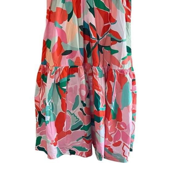 NWT JESSIE ZHAO Ramona Watermelon Tiered Midi Dress, Size 4 - Picture 7 of 11